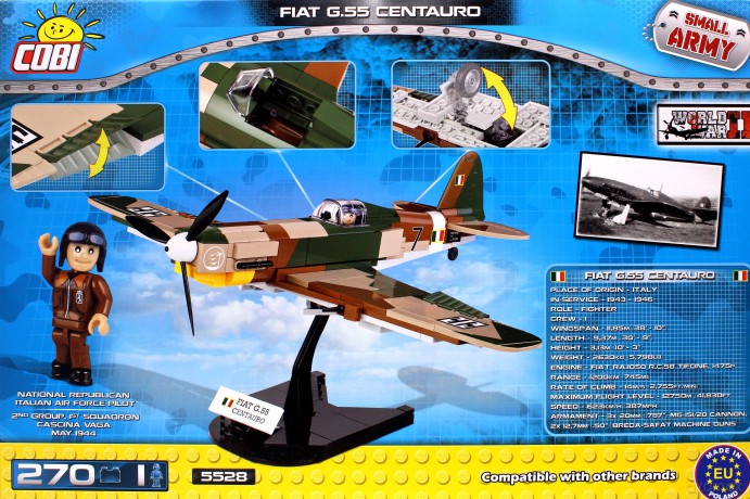Armia Fiat G.55 Centauro myśliwiec włoski [KLOCKI]
