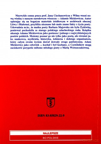 Droga geniusza O Adamie Mickiewiczu - Jan Ciechanowicz [KSIĄŻKA]