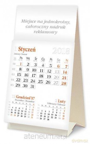 Kalendarz biurowy 2018 - Minitrójdzielny BF6 [KALENDARZ]