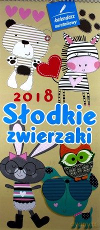 Kalendarz notatnikowy 2018 - Słodkie zwierzaki WN5 [KALENDARZ]