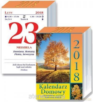 Kalendarz zdzierak 2018 - Kalendarz Domowy KL4 [KALENDARZ]