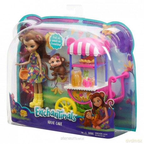 Enchantimals Wózek z owocami + Merit Monkey