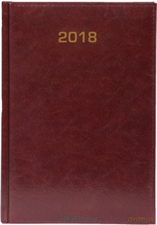 Książkowy A4 tygodniowy 2018 - Baladek bordo [KALENDARZ]
