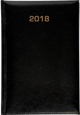 Książkowy A4 tygodniowy 2018 - Baladek czarny [KALENDARZ]