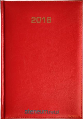 Książkowy A5 dzienny 2018 - Baladek czerwony [KALENDARZ]
