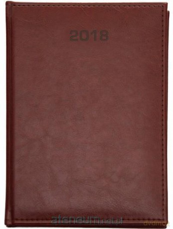Książkowy A5 dzienny 2018 - Nebraska brąz [KALENDARZ]