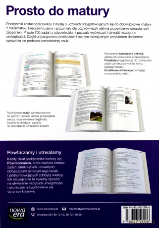 Matematyka LO 2 Prosto do matury podręcznik zakres podstawowy [KSIĄŻKA]