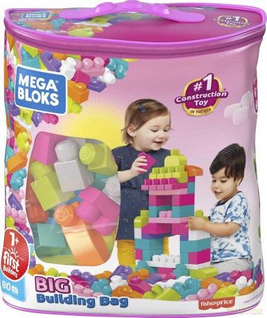 Mega Bloks Klocki w torbie 80 el. różowe [KLOCKI]