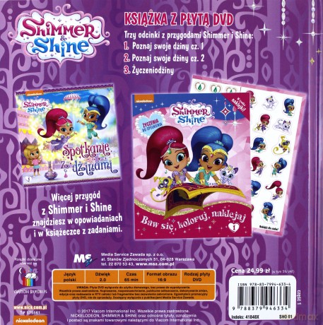 Shimmer i Shine 1: Przygody z dżinami [KSIĄŻKA]+[DVD]