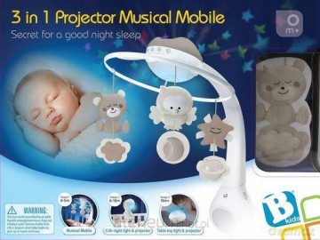 Projektor Muzyczna Karuzelka beżowa