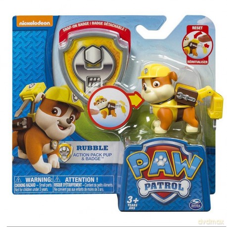 Psi Patrol Figurka z odznaką Rubble [FIGURKA]
