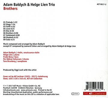 Adam Bałdych & Helge Lien Trio: Brothers [CD]