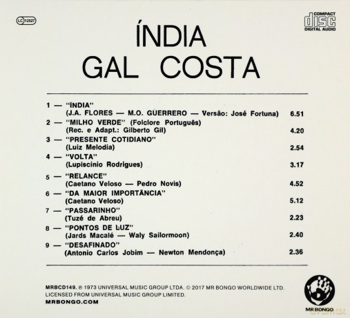 Gal Costa: India [CD]