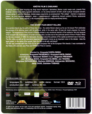 Krótki film o zabijaniu (Digitally Restored) (steelbook) [Blu-Ray]+[DVD]