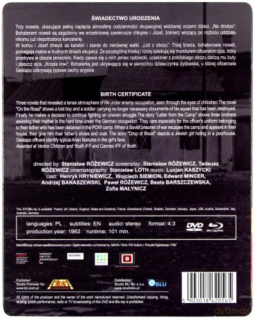 Świadectwo Urodzenia (Digitally Restored) (steelbook) [Blu-Ray]+[DVD]