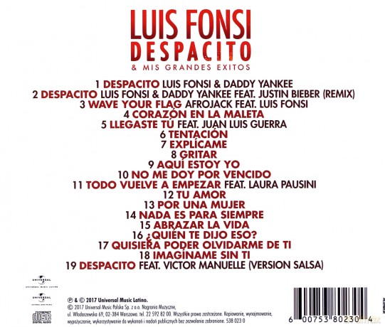 Luis Fonsi: Despacito & Mis Grandes Exitos (PL) [CD]