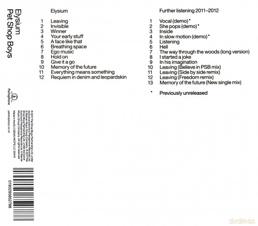Pet Shop Boys: Elysium: Further Listening 2011-2012 [2CD]