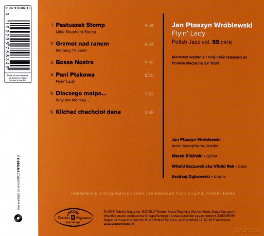 Jan Ptaszyn Wróblewski Quartet: Flyin' Lady (Polish Jazz) [CD]