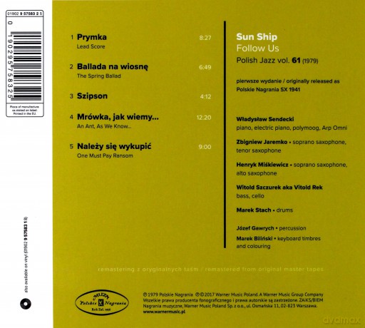 Sun Ship: Follow Us (Polish Jazz) [CD]
