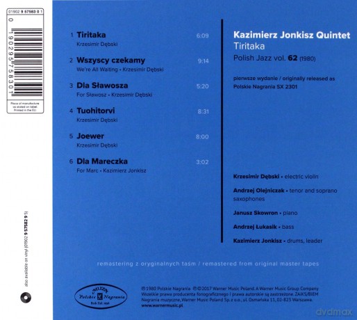 Kazimierz Jonkisz Quintet: Tiritaka (Polish Jazz) [CD]