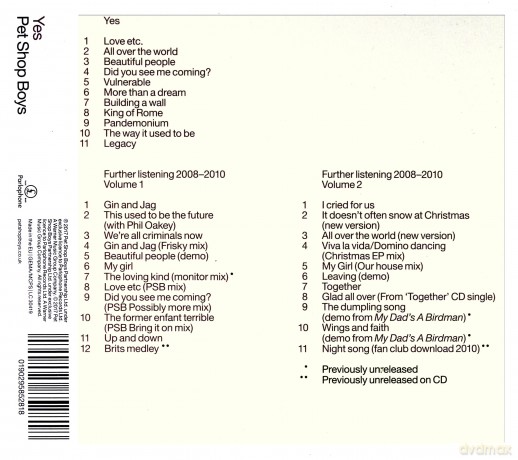 Pet Shop Boys: Yes: Further Listening 2008-2010 [3CD]