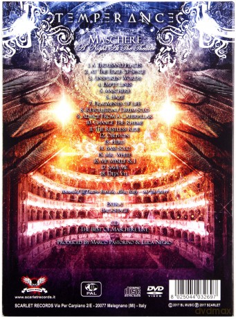 Temperance: Maschere - A Night At The Theater [CD]+[DVD]
