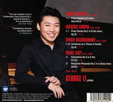 George Li: Haydn: Keyboard Sonata In B Minor, Chopin: Piano Sonata No. 2, Rachmaninov: Variations On A Theme By Corelli, Lizst: Consolation No. 3; Hung [CD]