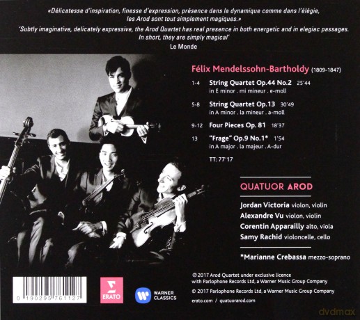 Arod Quartet: Mendelssohn [CD]