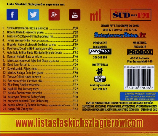 TVS Prezentuje: Lista Śląskich Szlagierów: 400 Notowanie [CD]