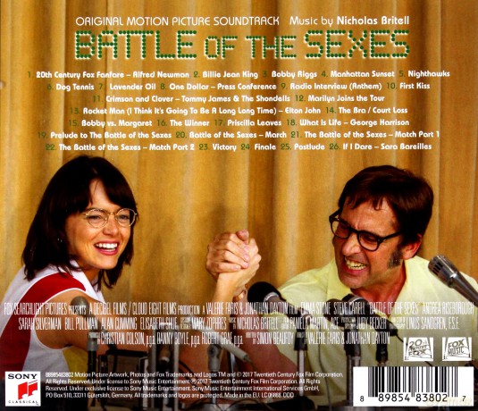Battle of the Sexes soundtrack (Wojna płci) [CD]