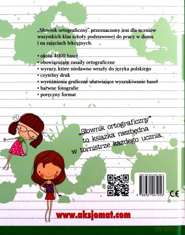 Słownik ortograficzny dla uczniów szkoły podstawowej. 4000 haseł i zasady ortograficzne - Bogusław Michalec [KSIĄŻKA]