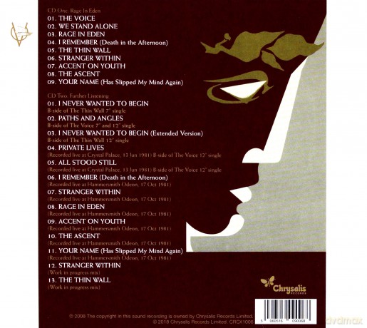 Ultravox: Rage In Eden (2008 Digital Remaster) [2CD]