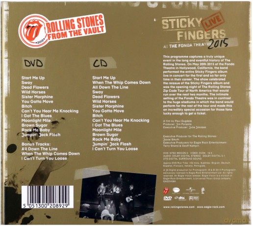 The Rolling Stones: Sticky Fingers Live At The Fonda Theatre [DVD]+[CD]