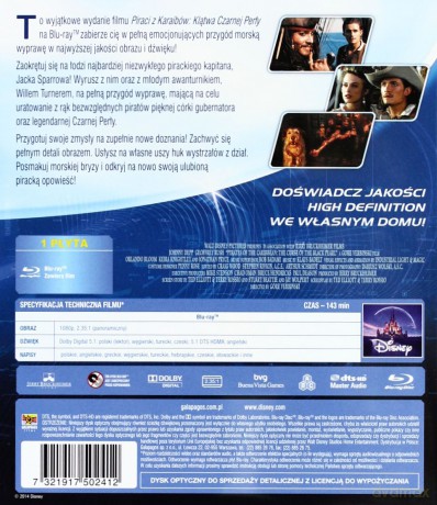 Piraci z Karaibów: Klątwa czarnej perły [Blu-Ray]