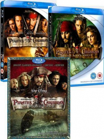 Piraci z Karaibów Trylogia: Klątwa czarnej perły / Skrzynia umarlaka / Na krańcu świata Pakiet [3Blu-Ray]