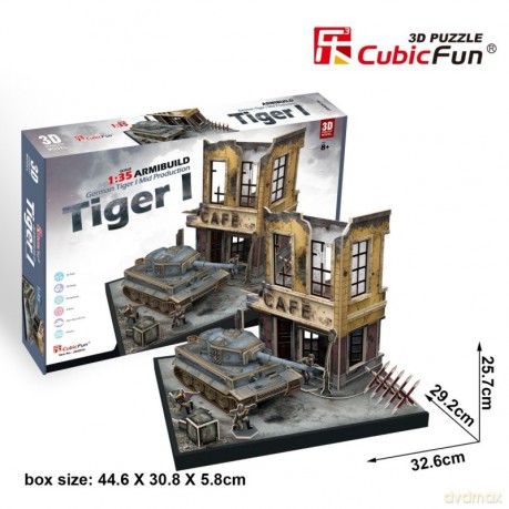 CUBICFUN Puzzle 3D Czołg German Tiger 258 el. [PUZZLE]