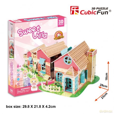 CUBICFUN Puzzle 3D Domek dla Lalek 84 el. [PUZZLE]