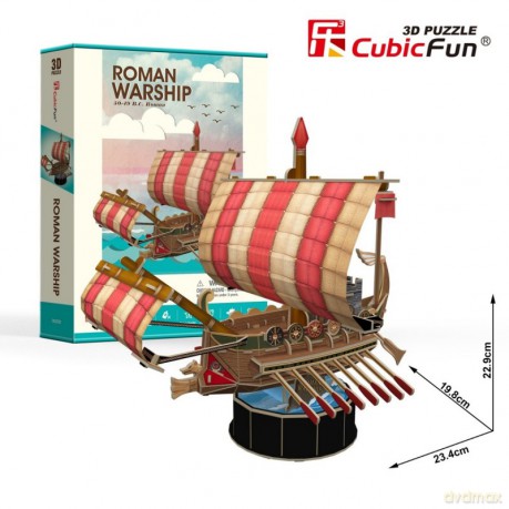 CUBICFUN Puzzle 3D Roman Warship 85 el. [PUZZLE]