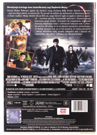 Zmierzch 3: Zaćmienie [DVD]