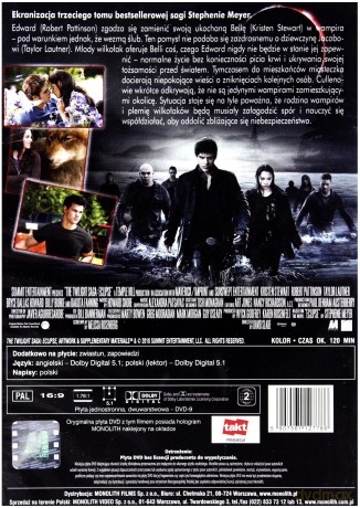 Zmierzch 3: Zaćmienie [DVD]