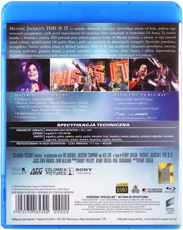 Michael Jackson: This Is It [Blu-Ray]