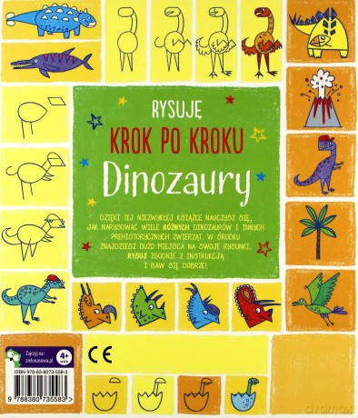 Dinozaury. Rysuję krok po kroku [KSIĄŻKA]