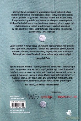 Instrukcja dla pań sprzątających. Ameryka jakiej nie znacie - Lucia Berlin [KSIĄŻKA]