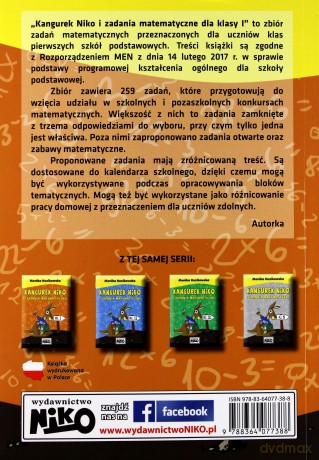 Kangurek Niko i zadania matematyczne dla klasy I - Monika Kozikowska [KSIĄŻKA]