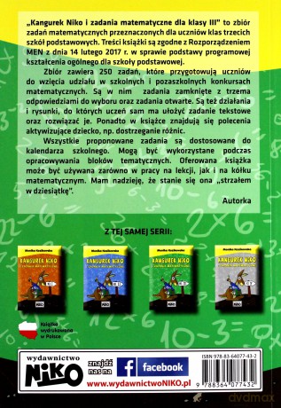 Kangurek Niko i zadania matematyczne dla klasy III - Monika Kozikowska [KSIĄŻKA]