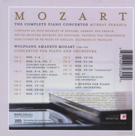 Murray Perahia: Mozart: The Complete Piano Concertos [12CD]