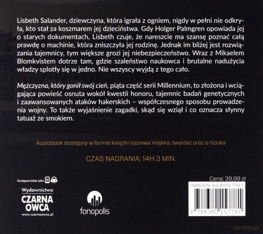 Mężczyzna który gonił swój cień. Millennium (Tom 5) - David Lagercrantz [AUDIOBOOK]