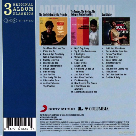 Aretha Franklin: Original Album Classics (slipcase) [3CD]