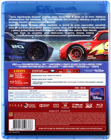 Auta 3 (Disney) [Blu-Ray 3D]+[Blu-Ray]