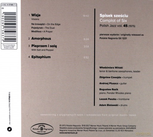 Spisek Sześciu: Complot Of Six (Polish Jazz) [CD]